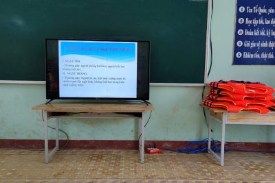 Ngày 20/4/2022 Tổng phụ trách đội phổ biến một số nội dung phòng chống đuối nước cho học sinh.