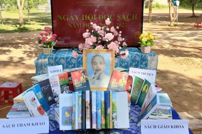 Học sinh tham gia ngày hội đọc sách vào ngày 21/4/2022